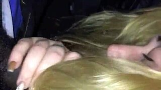 imagine a white girl sucking big black cock in the car