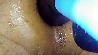 Amateur Girl Pegs Guy with Fisting Toys at Home