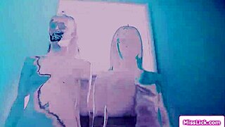 lesbian aliens experiment with 69 licks fingering petite blondes brunette pussies
