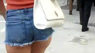 Street Stroll Ogling Massive Miniskirt Asses