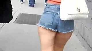 Street Stroll Ogling Massive Miniskirt Asses