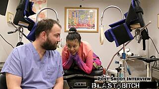 Doctor dominates petite Raya Nguyen backstage fingering pussy face fucking cock gloves pov
