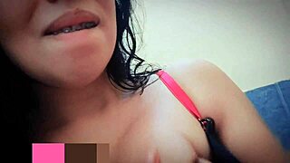 Horny ebony teen masturbates in bathroom squirting first time