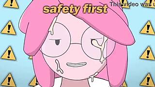 Princess Bubblegum rides Finn's huge cock like a slut