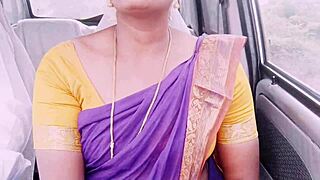 Maid's car ride turns into Telugu dirty talk sex surprise