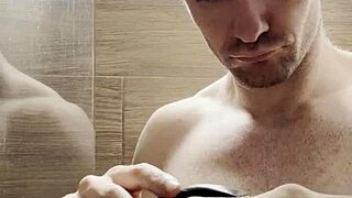 i trim my sweaty hairy armpits chest and arms post-gym for next week's photoshoot backstage