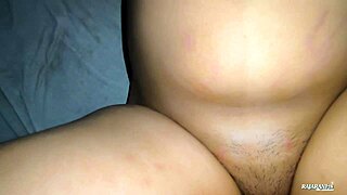 😏 oily housewife pussy fucked deep then creampied hard after massage 💦