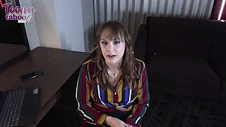 Pretty teen rebecca vanguard deepthroats seth brogan then rides for creampie job interview