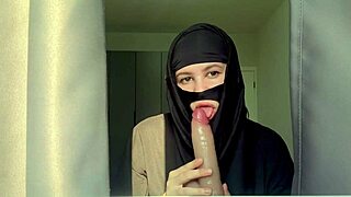 slutty arab muslim teacher deepthroats huge cock creampie facial homemade