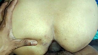 desi indian maid wife bends over for dirty anal creampie in bedroom