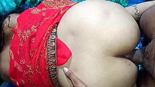 desi indian maid wife bends over for dirty anal creampie in bedroom