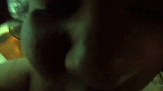 she lubes her tight latina pussy for big cock, sucks it deep with whore mouth
