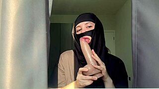 slutty arab muslim teacher deepthroats huge cock creampie facial homemade