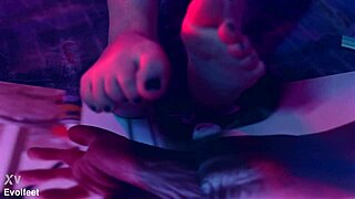 Jerk Off Hard to Pretty Small Bare 18+ Feet Licking Sucking Toes