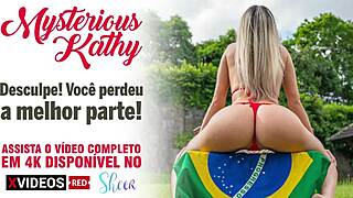 hot brazilian latina tries tight yoga shorts, her bubble butt pussy gets so wet in leggings