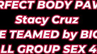 whoa stacy cruz goes raw in bedroom 3some with big black cock and juicy tits bouncing