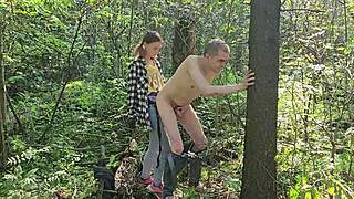 watch anastasia peg sasha earth's ass outdoors in total strapon submission
