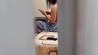 spying on cute mexican uni roommate's upskirt on promo trip 👀🔥