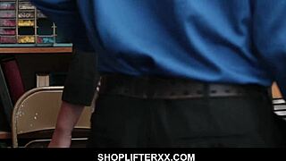 ugh im lexi lovell teen thief stuck between hard guard cocks in shop