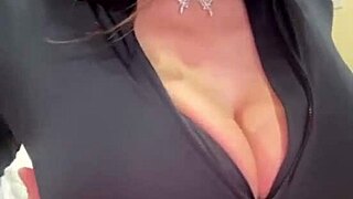 Stepmom's big natural tits bounce wild during homemade sporty doggystyle fuck