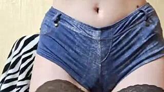 Mistress Elza Kom dominates small cock loser with ass worship feet heels findom