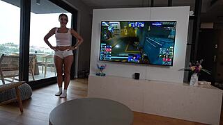 My Stepsister Blocks Tournament View So I Pound Her Pussy Hard