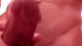 huge monster cock solo stroking builds to explosive cum eruption closeup
