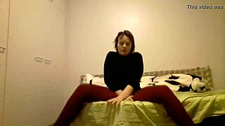 Blonde webcam amateur rips clothes off and masturbates big tits