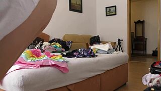 wanna see these party girls flash panties then strip and play backstage?
