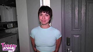Old Dick Stretches Young Friend Nova's Tight Ass in Bent Over Doggystyle and Missionary Pounding