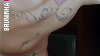 you won't believe this sexy tattooed redhead's big clit under her no-panty dress?