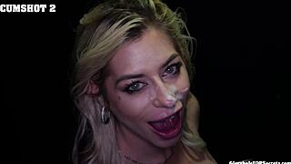 hell yeah bambi swallowed 12 massive cumshots deepthroat facial handjob gloryhole blowjob on huge tits