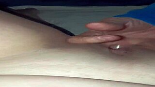 Spanish housewife's pretty small tits pussy gets fingered to female ejaculation flashing her mature body outdoors