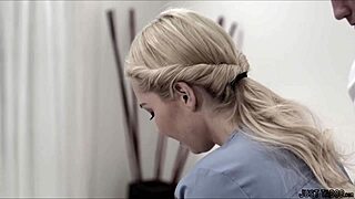 Dad's huge cock nears my tight teen vagina petite blonde sucks hard