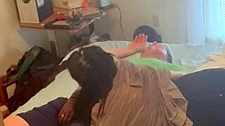 ebony neighbor sneaks in bedroom for raw amateur missionary pounding