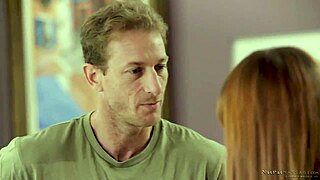 Redhead Alexa Nova's Oiled Shower Ride with Hubby Needs Calming