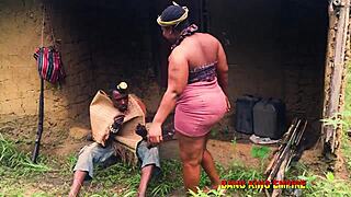 Sex-addicted bbw patricia gabriel bends for african william soft's hardcore bush pounding