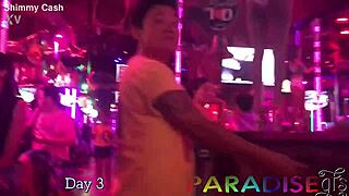twin gfs owning stripper poles then getting railed hard in the public bathroom