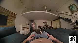 rosina just couldnt resist sucking mikes huge cock before he rams her fat cunt rough
