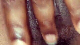 exploding all over my girlfriend's huge dripping wet pussy lips