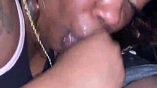 ap packs throat with sloppy ebony deepthroat cum