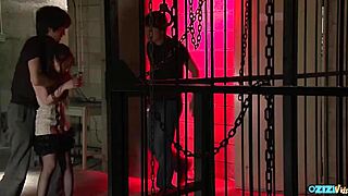 Teen cutie bound as sex slave toyed by two pervy masters