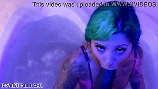 Devin's drilling that Spanishbarbiie deepthroat interracial homemade blowjob