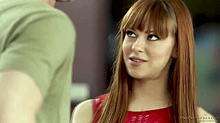 Redhead Alexa Nova's Oiled Shower Ride with Hubby Needs Calming
