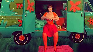 granny velma dinkleys cosplay leads to missionary creampie in haunted hardcore pov