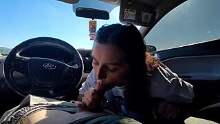 Paid Taxi Ride with Hot Mouth!