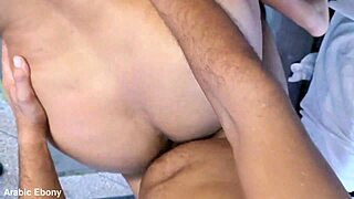 Arab Wife Cheats with Stepfather on Ebony Girl's Wet Shaved Pussy Doggystyle Creampie