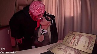 Unholy Nun CrazyWifeSlut Summons Anal Demon For Gaping Creampie