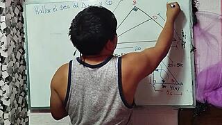 my heart races seeing nerd student with brown eyes seduce asian teacher in bedroom
