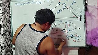 my heart races seeing nerd student with brown eyes seduce asian teacher in bedroom